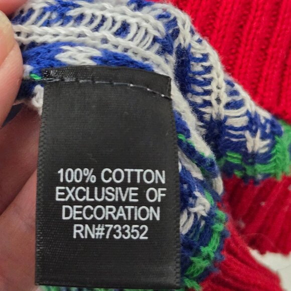 Blizzard Bay Men's Size S Ugly Christmas Sweater Santa Riding T-Rex - Picture 5 of 8